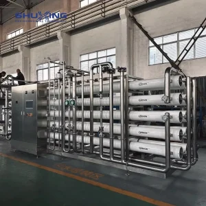 Food Industry Water Recycling Plant 50-100 m³/h with FRP Pretreatment and RO Water Treatment