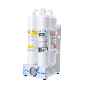 Four Stage Reverse Osmosis Deionization RO DI Water System 75GPD Membrane Color Change Resin Filter for Household Aquarium Use