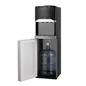 Freestanding Compressor Water Dispenser White and Black Plastic Housing Hot and Cold Outdoor Use