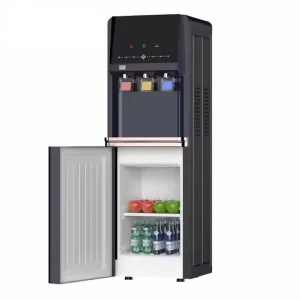 Freestanding Electric Water Cooler with Compressor Cooling and Three Water Outlets: Hot, Cold, and Ambient