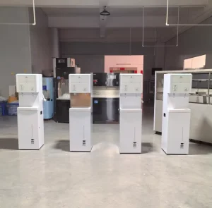 Freestanding Stainless Steel Commercial Grade 220V Filtered Water Dispenser with Hot and Cold 12L Tank Capacity