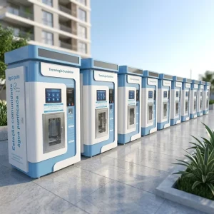 Freezer Ice Water Vending Machine for Outdoor Installation