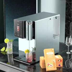Fruit Flavor Sparkling Water Dispenser RO Filter Household Countertop Model SG Q1 Hot Water Function Self Cleaning