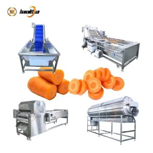 Fruit Vegetables Carrot Processing Line Stainless Steel Baby Carrot Washing Peeling Cutting Line Processing Machine