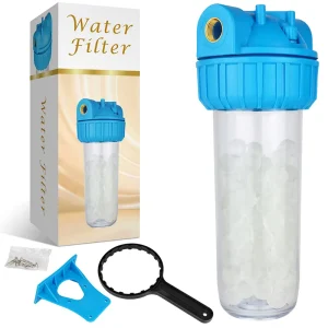Full Polyphosphate Washing Machine Water Filter Single Stag 10” Transparent Polyphosphate Cartridge Pre Filter of Water Heater