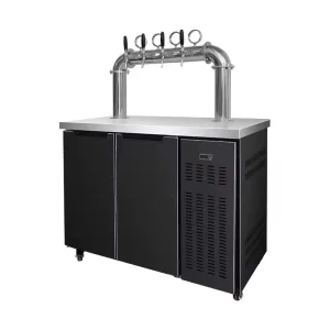 Full Sized Commercial Beer Tap Beverage Dispenser Tower Automatic Mobile Beer Dispenser Stainless Steel Cooler