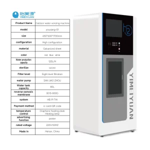 Galvanized Sheet Water Vending Machine Anti-Corrosion Outdoor UV Light Sanitization Multiple Payment Options