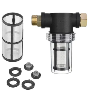 Garden Hose Filter for Pressure Washer Inlet Water Inline Filter for Sediment 40 Mesh Screen