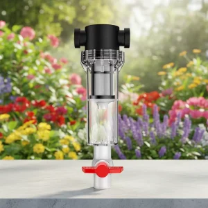 Garden Watering Filter 3000 GPD Large Flow Irrigation System 50 Micron Filtration 12 Month Life Impurity Prefilter Water