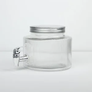 Glass Beverage Dispenser with Stand and Tap