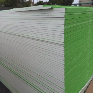 Glass Fiber Reinforced Core Waterproof Fireproof Impact Resistant Fiberglass Mat Gypsum Board for Exterior Living Room Use