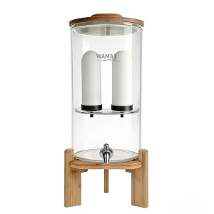 Glass Gravity Water Filter with Ceramic Cartridge Countertop Water Purifier