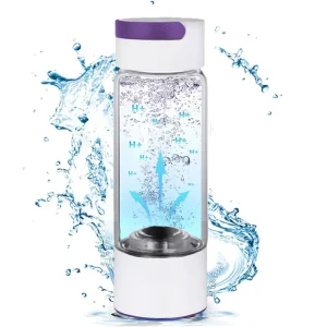 Glass Hydrogen Water Generator Bottle with PEM and SPE Technology Balanced pH Released Hydrogen Water Ionizer