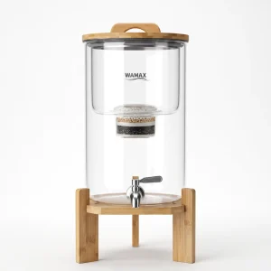 Glass Plastic Free Desktop 8L 2.25G Manual Water Filter System Countertop Water Dispenser for Home Camping RV Travel