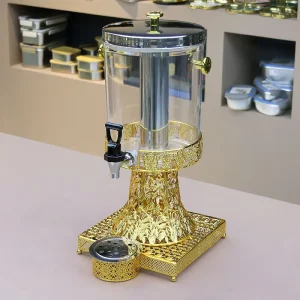 Gold 8L Drink Dispenser for Party Catering, Hotel, and Wedding Use