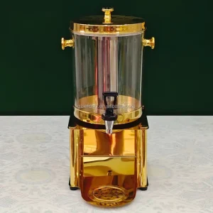 Gold 8L Stainless Steel Drinks Dispenser Modern Style for Hotel Restaurant Buffet