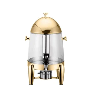Gold Stainless Steel 12L Hot and Cold Beverage Dispenser for Coffee Tea Juice and Soft Drinks