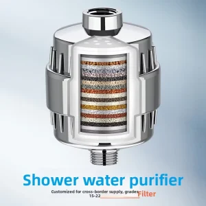 Grade 15-25 Household Shower Filter Shower Water Purifier Descaling and Dechlorination for Water Shower Head Faucet