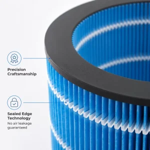 H13 HEPA Cartridge Filter 99.97% High Efficiency Dust Filter Air Purifier Replacement Non-woven Fabric