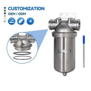 HL-5C 5 Inch Household Stainless Steel Water Purification Clear Water Filter Housing