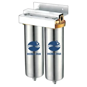 HONG HUI HH2 10C Double Stages Water Filtration Stainless Steel Micro Cartridge Water Filter Housing