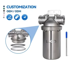 HONG HUI HL-5B 5 Inch Wholehouse Stainless Steel Water Purification Clear Water Filter Housing