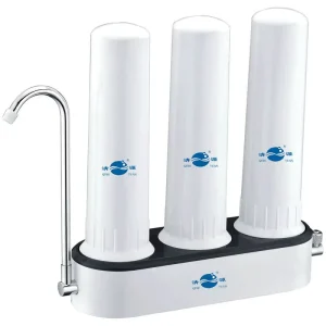 HONG HUI HS3 10 Household Plastic 3 Stages Countertop Water Purifier Water Filter Housing