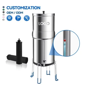 HONG HUI NSF ANSI 42 372 LT 5A Outdoor 5 Gallons Stainless Steel Water Filter Gravity Water Filter System