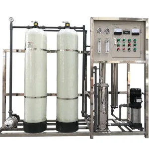 HUAXIN 1000L H Fully Automatic FRP Material Water Softener High Filtration Efficiency 220V 380V Water Water Treatment Machinery