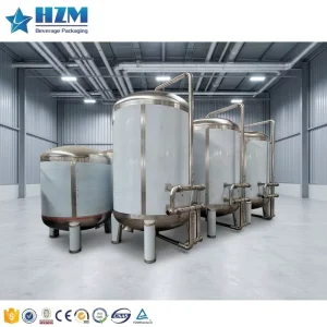 HZM Compact Commercial Multi media RO Purifier Drinking Water Treatment Machinery for Mini Mineral Water Bottling Line