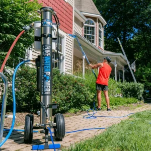 Hand-Push 500L/H Mobile RO Desalination System with PLC Pump for Outdoor Car Washing and Window Cleaning