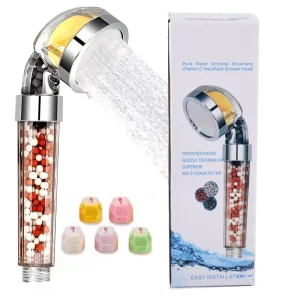 Handheld High Pressure Filtered Ionic Aroma Vitamin C Shower Head Kit Showerhead with Filter for Hard Water