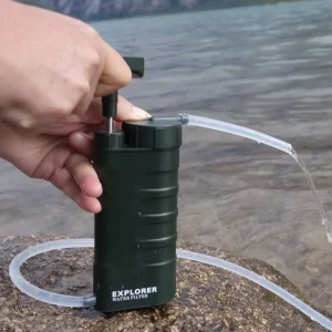 Handheld Manual Emergency Water Purifier with 5-Stage Ceramic Filtration for RV and Household Use