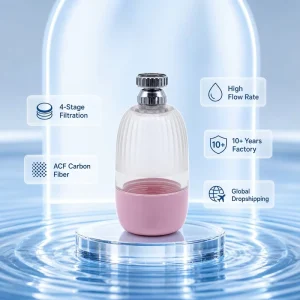 Healthy NSF 42 Certified Tap Water Filter ACF Carbon Fiber 5 Stage Filtration ODM Custom Logo Eco friendly Purifier