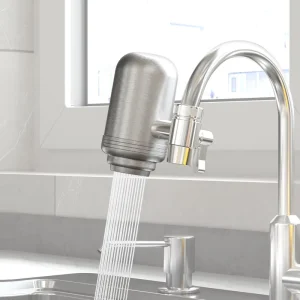 Heavy Duty 2L min Flow Stainless Steel Faucet Filter with Rust Proof Design and NSF Certified