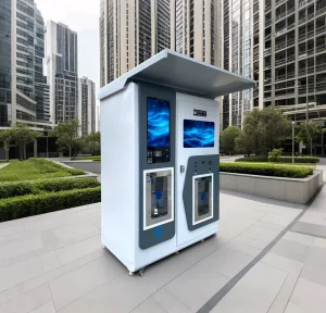Heavy-Duty Outdoor Water Vending Machine Coin Card and QR Code Multi-Payment UV Light Sanitization LED Display