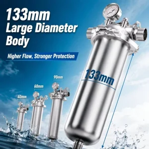 High Capacity 20T H Central Pre Filter 304 Stainless Steel Water Treatment System for Large Building & Restaurant Use
