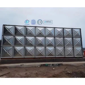 High Capacity 220v Pressed Sectional Tank Hot Dipped Galvanized Steel Water Tank for Drinking Water Treatment Machinery