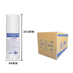High Efficiency 5 Micron PP Sediment Water Filter Cartridge for Clean Water
