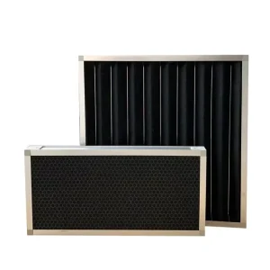 High Efficiency Deodorizing Activated Carbon Fabric Filter Air Purifier with Flat Panel Type for Industrial Use