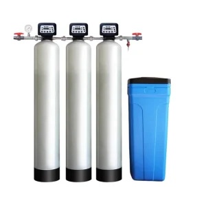 High Efficiency SS304 Filtration Pressure Vessel Pure Water Softener System Engine Pump PLC 500L Hour Home Use