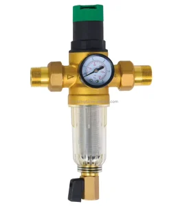 High End 3 way Ball Filter Valve Water Pre filter Part Brass
