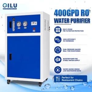 High Flow 400GPD Commercial RO Water Purifier 5 Stage Reverse Osmosis Water Filter System For Tea