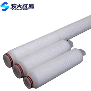 High Flow All Polypropylene 20 Micron Silicone Gasket 20 Inch Pleated Cartridge Filter Water Sediment Liquid PP Filter Element