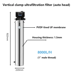 High Flow Central Water Purifier 304 Stainless Steel Whole House Water Filtration System Industrial Outdoor Manual Self Cleaning