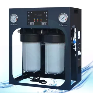 High Flow Small Commercial RO System with Smart Control Panel Dual Filter Reverse Osmosis Machine for School and Restaurant CE