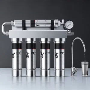 High Flow Water Filter 100gpd Counter Top Steel Under Sink Reverse Osmosis Water Filter System Home Water Purifier