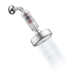 High Output Filtered Shower Head Set 15 Stage Shower Filter for Hard Water Removes Chlorine