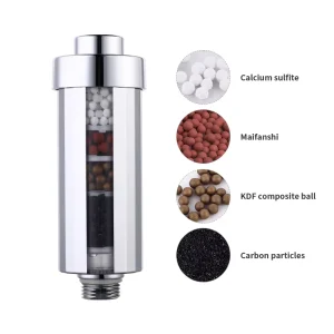 High Output Flow Remove Chlorine 4 Stage KDF 55 Carbon Shower Head Filter for Hard Water and Softener