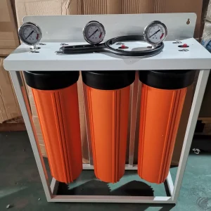 High-Pressure 3-Stage Reverse Osmosis 20 Inch Triple Filter Housing 500 L/Hour Household Filtration